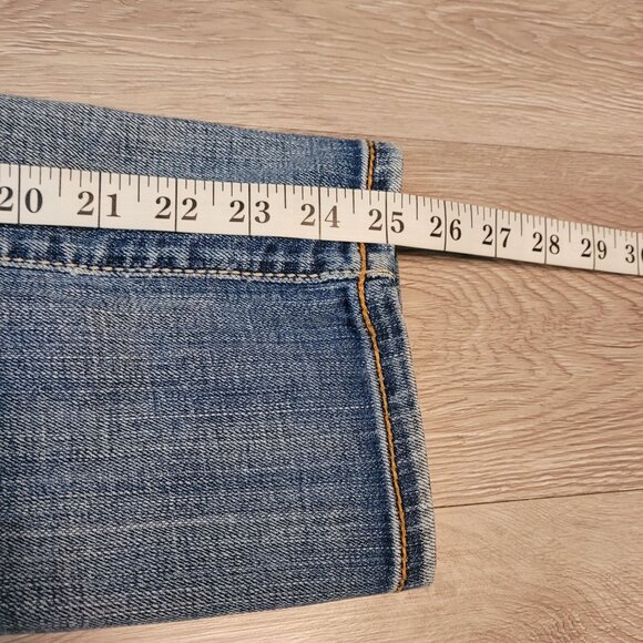 BKE Jeans Size 25 Low Rise Sarah Cropped Medium Light Wash Ripped Stretch - Picture 10 of 12